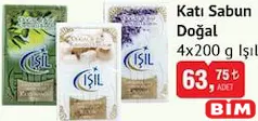 IŞIL KATI SABUN DOĞAL 4X200 G IŞIL KATI SABUN DOĞAL 4X200 G